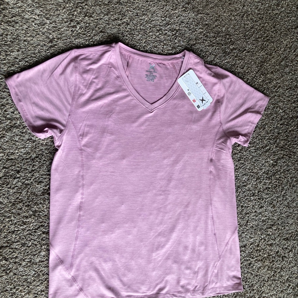 Game Time Pink Fitted V-Neck T-Shirt